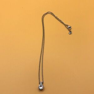 Swarovski Silver Necklace with Clear Crystal Pendant